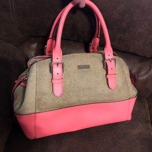 Kate Spade Burlap and Neon Purse
